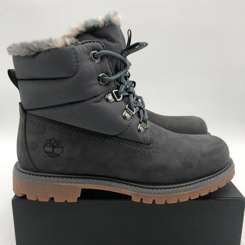 Women's Gray Winter Boots - Picture 10 of 16